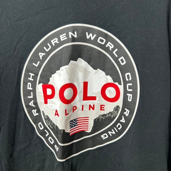 Polo Ralph Lauren Men's Size S Alpine World Cup Racing Black Size S T-Shirt - Picture 3 of 4